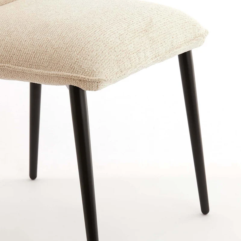 Esszimmerstuhl VADENI Polyester crème 2er-Set