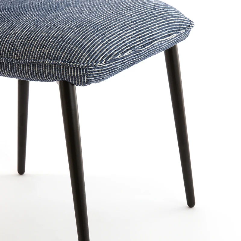 Esszimmerstuhl VADENI Polyester blau 2er-Set