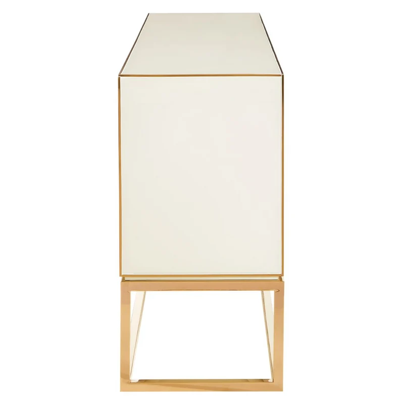 Kommode OP ART CREDENZA gold/schwarz-weiß