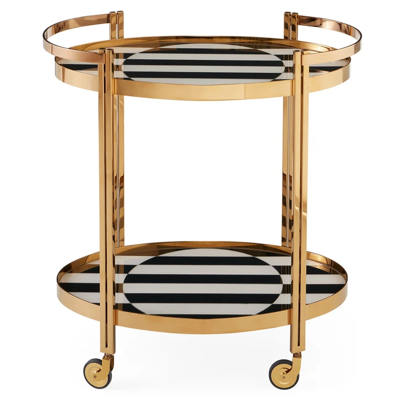 Barwagen OP ART gold/schwarz-weiß