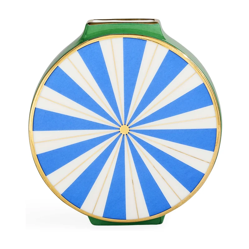 Circle Vase PORTOFINO, blau/grün 12x5x12,7cm