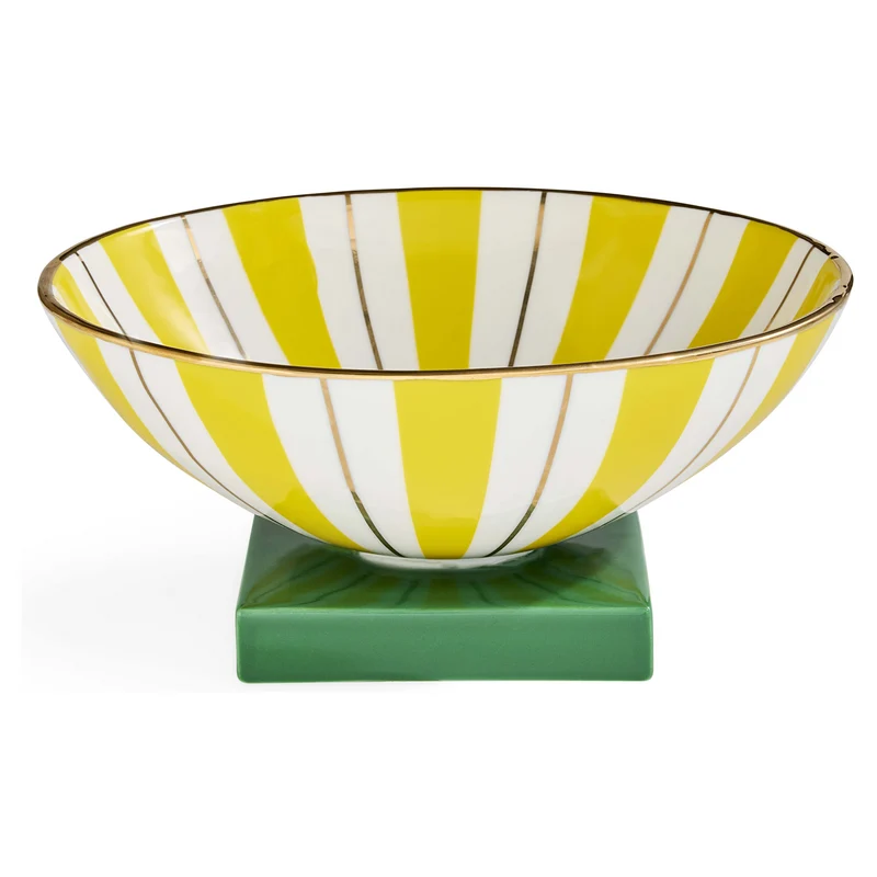 Dekorative Schale PORTOFINO, gelb/grün 23,5x11,4cm