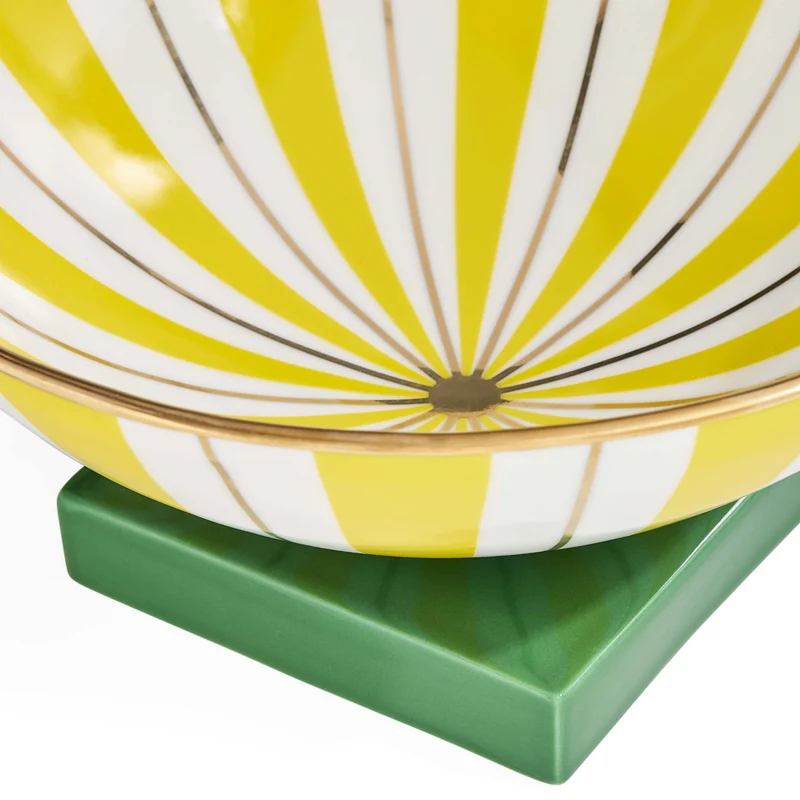 Dekorative Schale PORTOFINO, gelb/grün 23,5x11,4cm