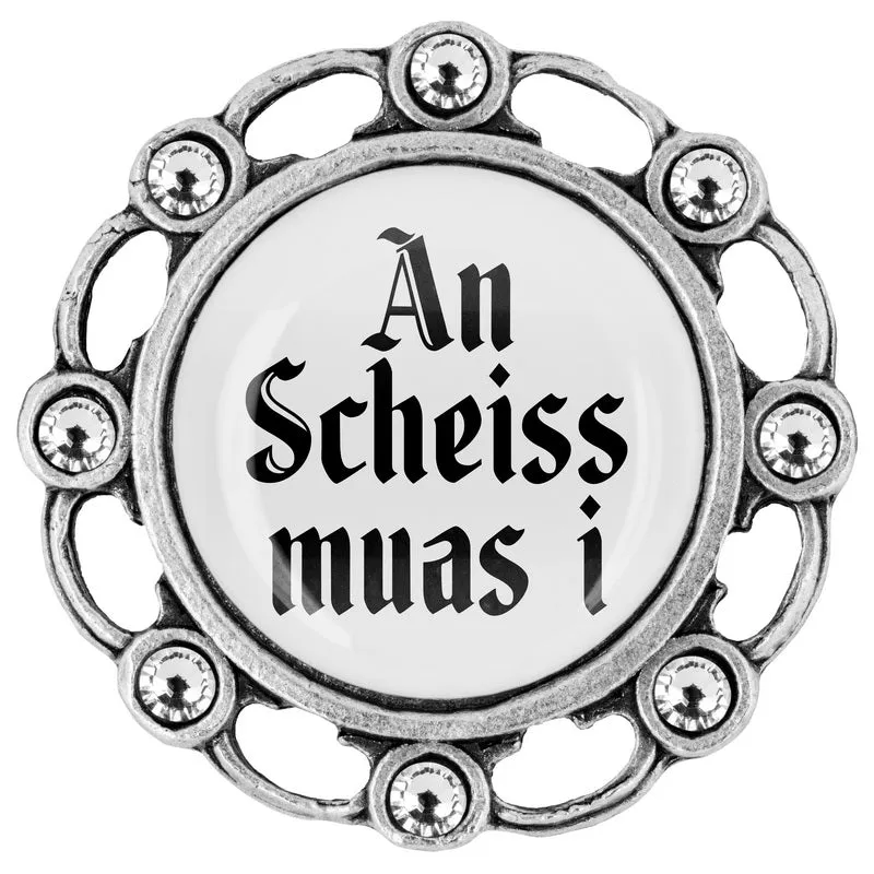 An Scheiss muas i 20mm // Strass weiß
