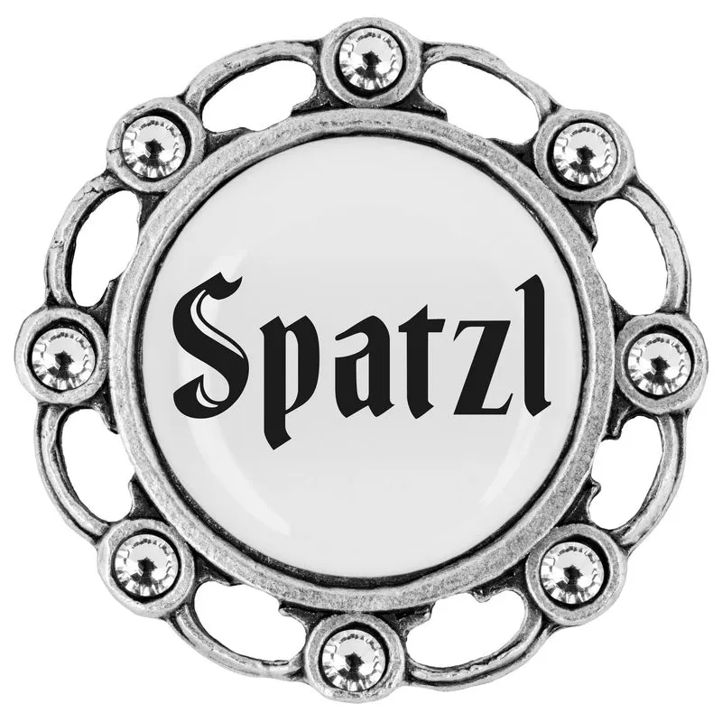 Spatzl 20mm // Strass weiß