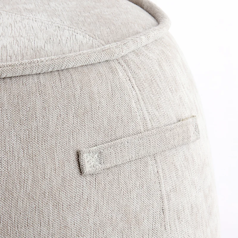 Sitzpouf SIBIU in Sandfarbe Ø50x40