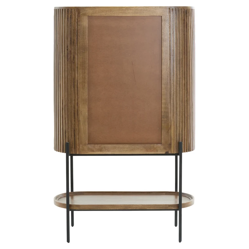 Highboard DUMOSI Mangoholz dunkelbraun 100x40x165cm