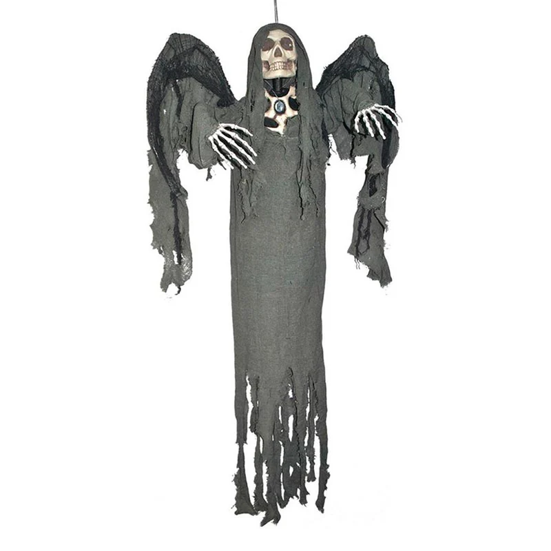 Hänge Figur Skelett mit Flügeln Licht Ton ca.160cm