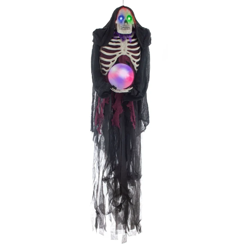 Halloween Dekofigur "Skelett mit Wunderlampe" | 150 cm