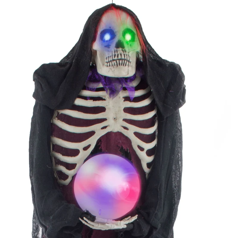 Halloween Dekofigur "Skelett mit Wunderlampe" | 150 cm