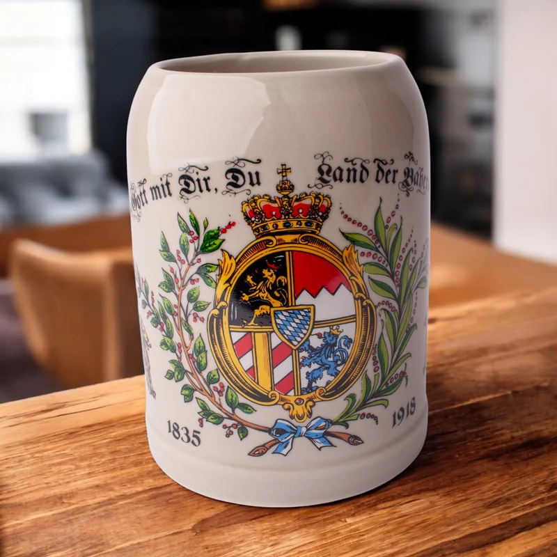 Stein-Bierkrug "Gott mit Dir"