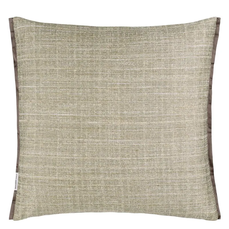 Kissen MANIPUR OYSTER Samt, 43 x 43 cm