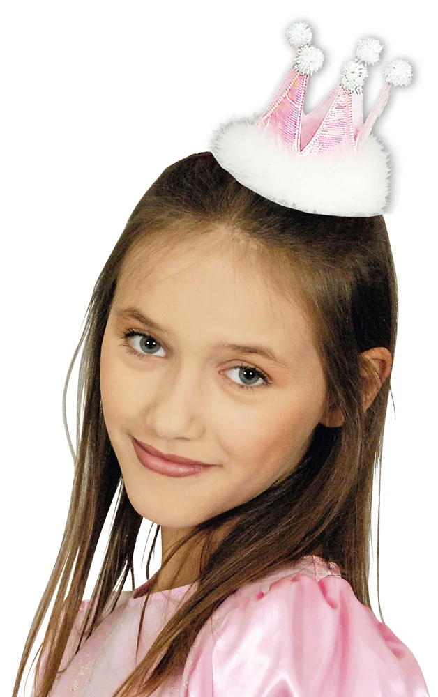 Prinzessin Glitter Krone - Weiß / Rosa