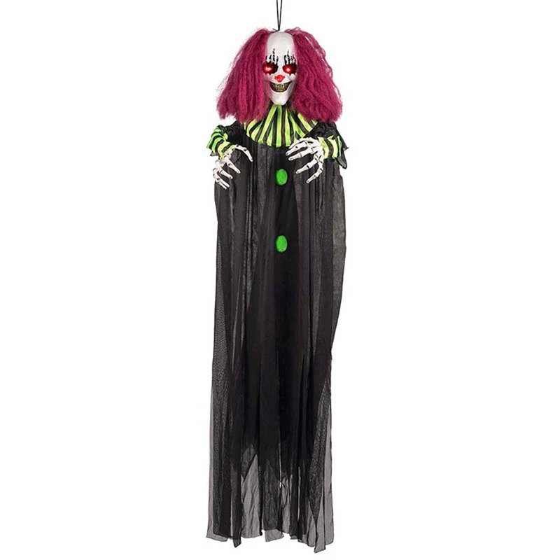 Hänge Figur Terror Clown 130 cm Licht Sound