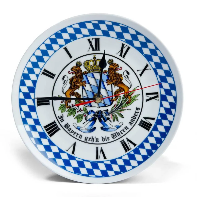 Bayerische Porzellan-Wanduhr