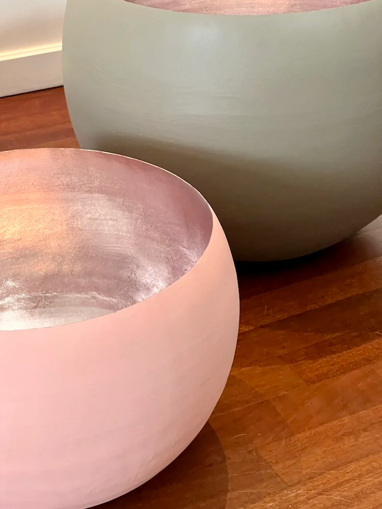 Windlicht MADRAS XXL 3er-Set weiß, blush, rosé