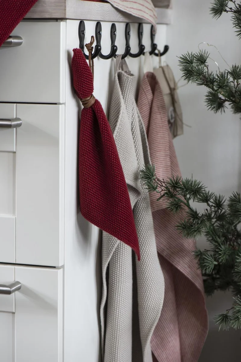 IB Laursen Handtuch Mynte beige gestrickt