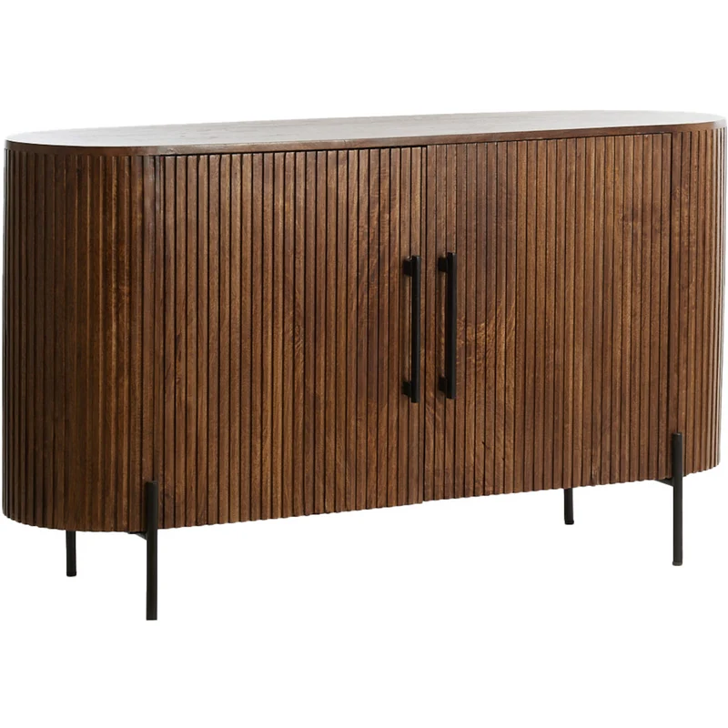 Sideboard DUMOSI Holz dunkelbraun 140x40x78cm