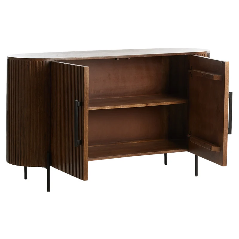 Sideboard DUMOSI Holz dunkelbraun 140x40x78cm