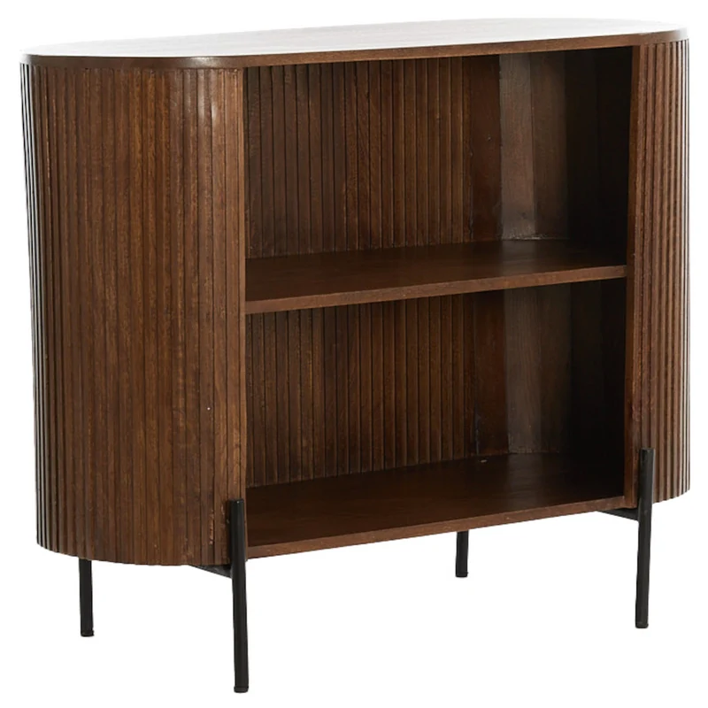 Sideboard DUMOSI Holz dunkelbraun 100x40x80cm