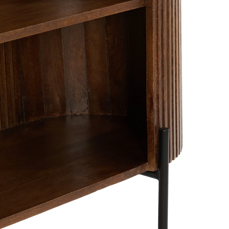 Sideboard DUMOSI Holz dunkelbraun 100x40x80cm