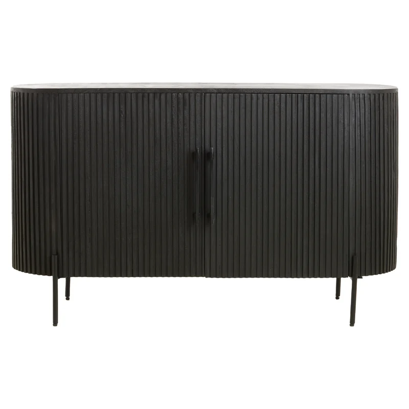 Sideboard DUMOSI Holz schwarz 140x40x78cm