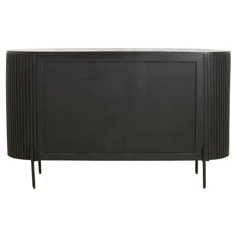 Sideboard DUMOSI Holz schwarz 140x40x78cm