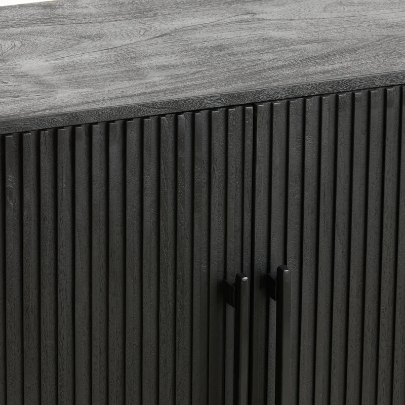 Sideboard DUMOSI Holz schwarz 140x40x78cm