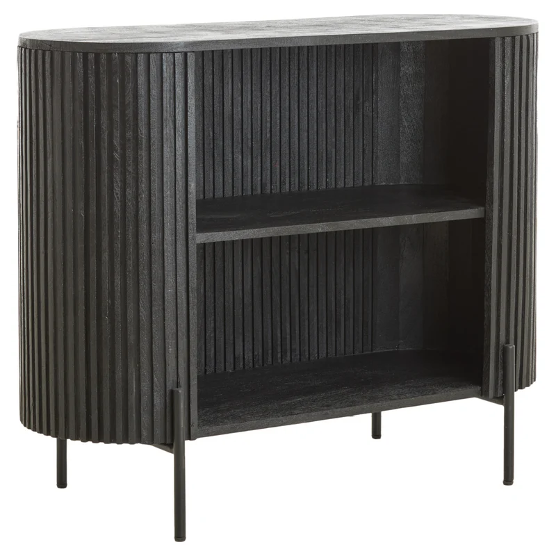 Sideboard DUMOSI Holz schwarz 100x40x80cm