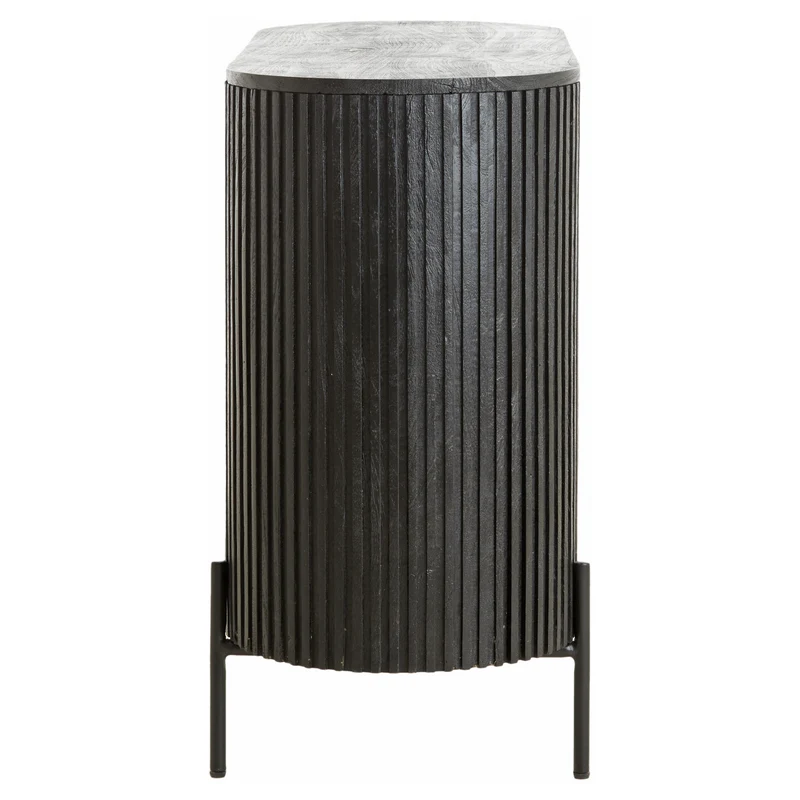 Sideboard DUMOSI Holz schwarz 100x40x80cm