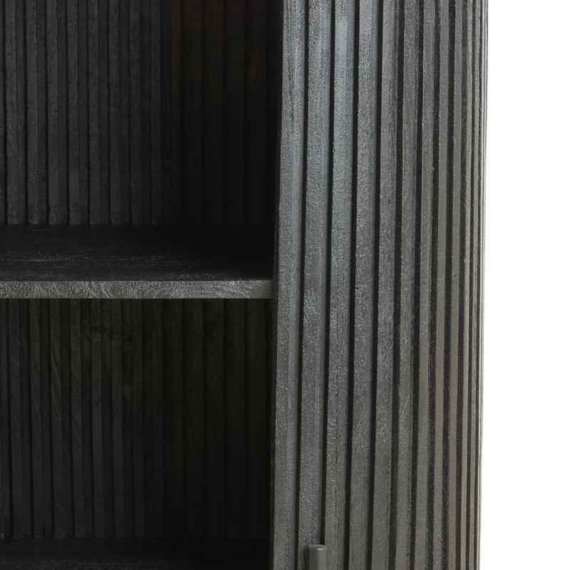 Sideboard DUMOSI Holz schwarz 100x40x80cm