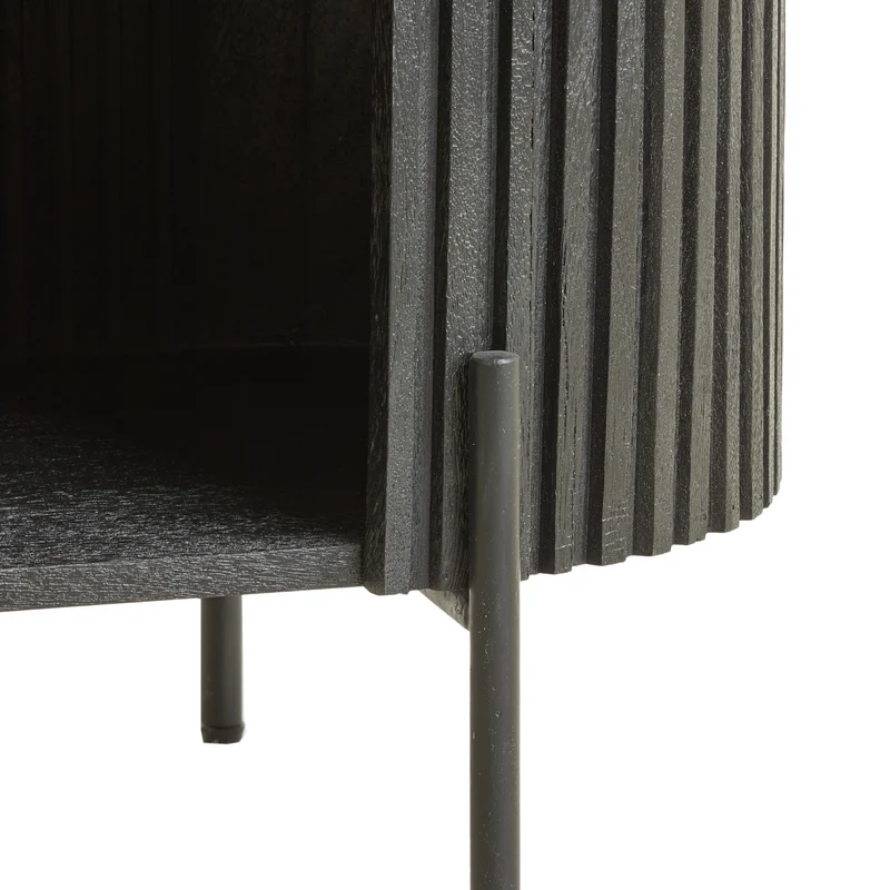 Sideboard DUMOSI Holz schwarz 100x40x80cm