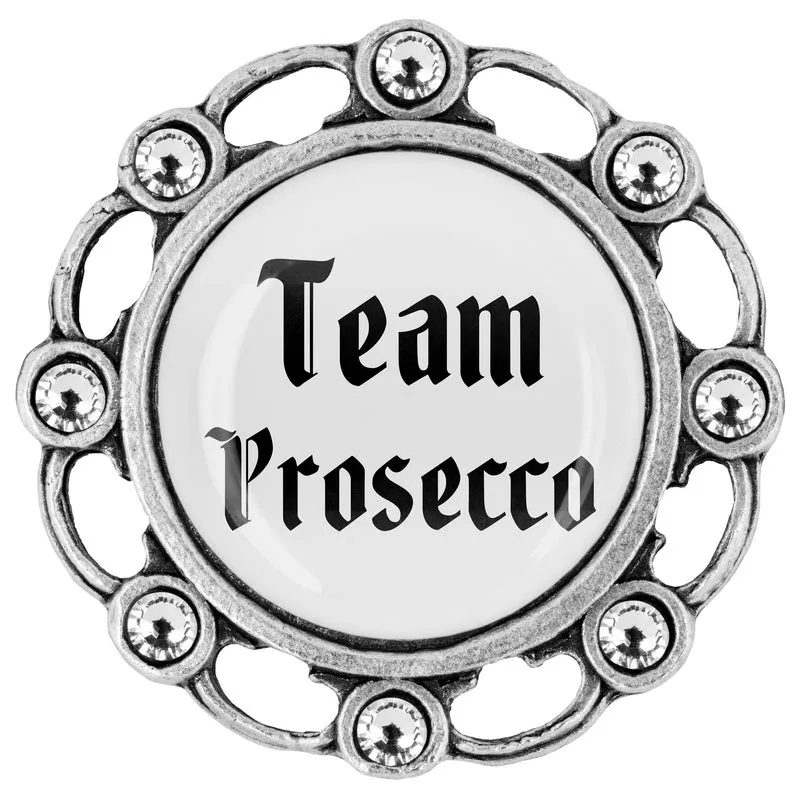 Team Prosecco 20mm // Strass weiß