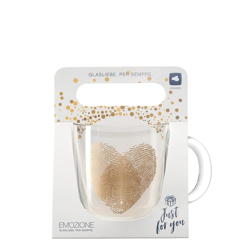 Tasse EMOZIONE 400 ml Fingerabdruck Herz