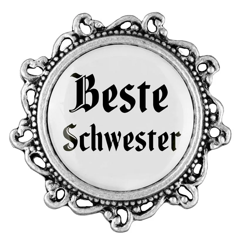 Beste Schwester 20mm // verziert