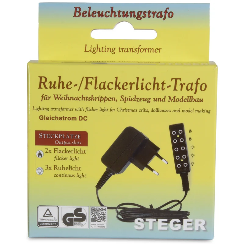 Riffelmacher Ruhe / Flackerlicht Trafo 78529 | für 3.5-4.5V Birnchen/3.5V LED Lämpchen