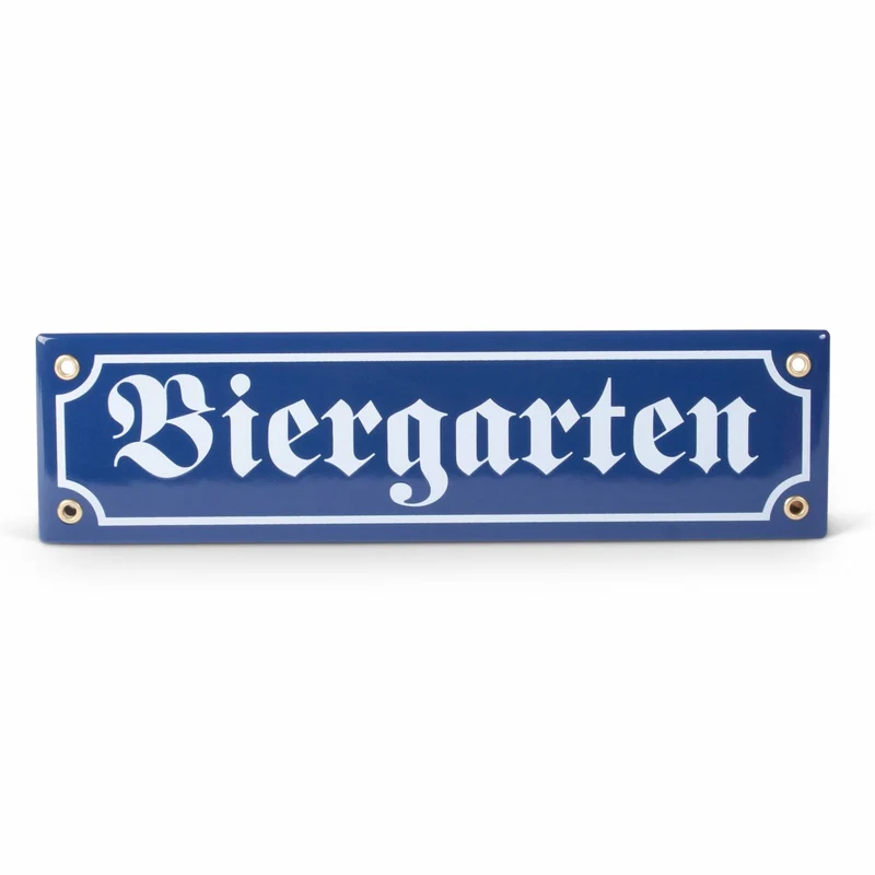 Emaille-Schild "Biergarten"