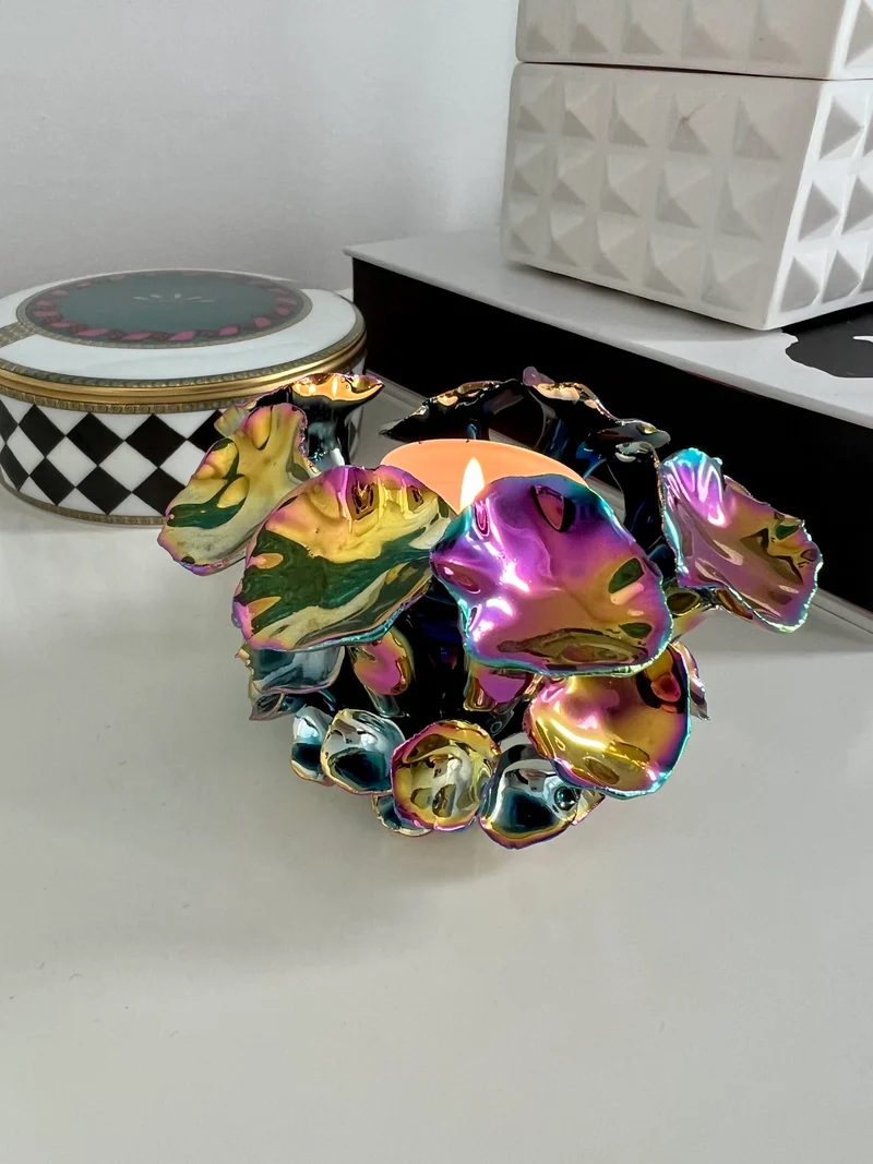 Keramik Teelichthalter PANTHEO S rainbow