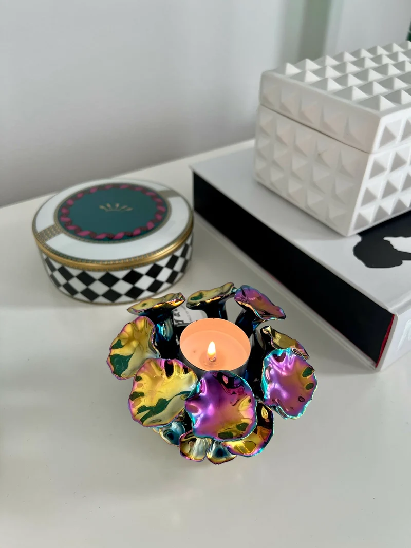Keramik Teelichthalter PANTHEO S rainbow
