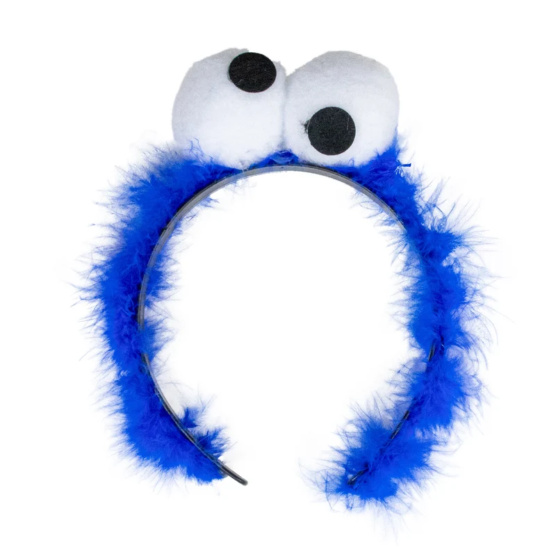 Haarreif zum Cookie Krümelmonster Kostüm | Blau mit Kulleraugen