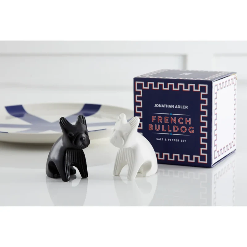 Salz- und Pfefferstreuer FRENCH BULLDOG (schwarz/weiß)