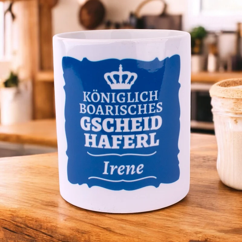 Gscheidhaferl mit Wunschtext