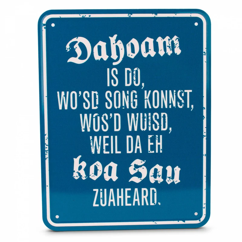 Blechschild "Koa Sau"