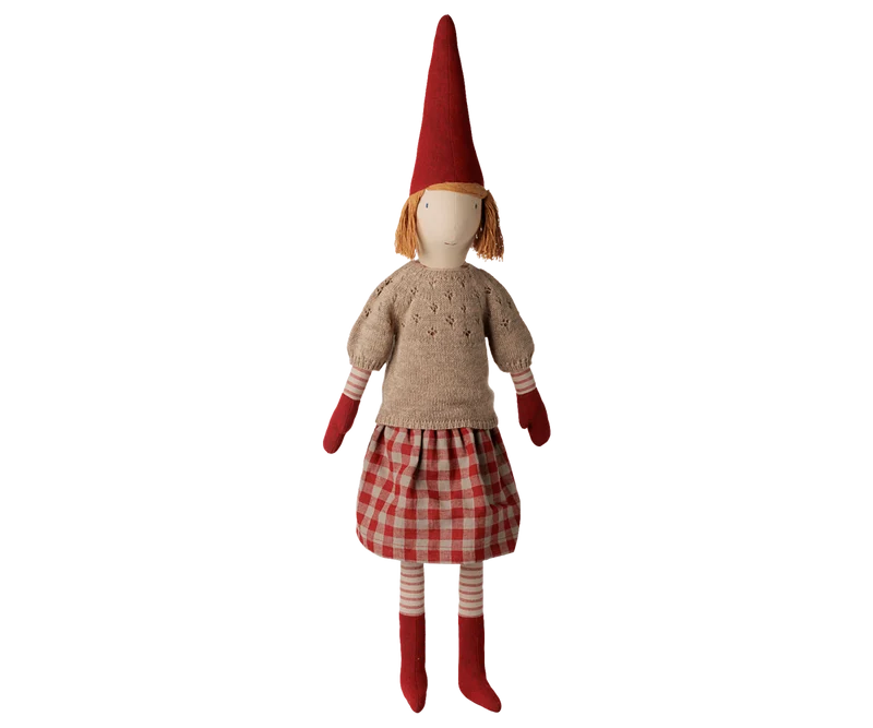 Maileg Wichtel Gr. 5 ca. 85 cm Wichtelmädchen im Pulli + Rock ☆ PIXY