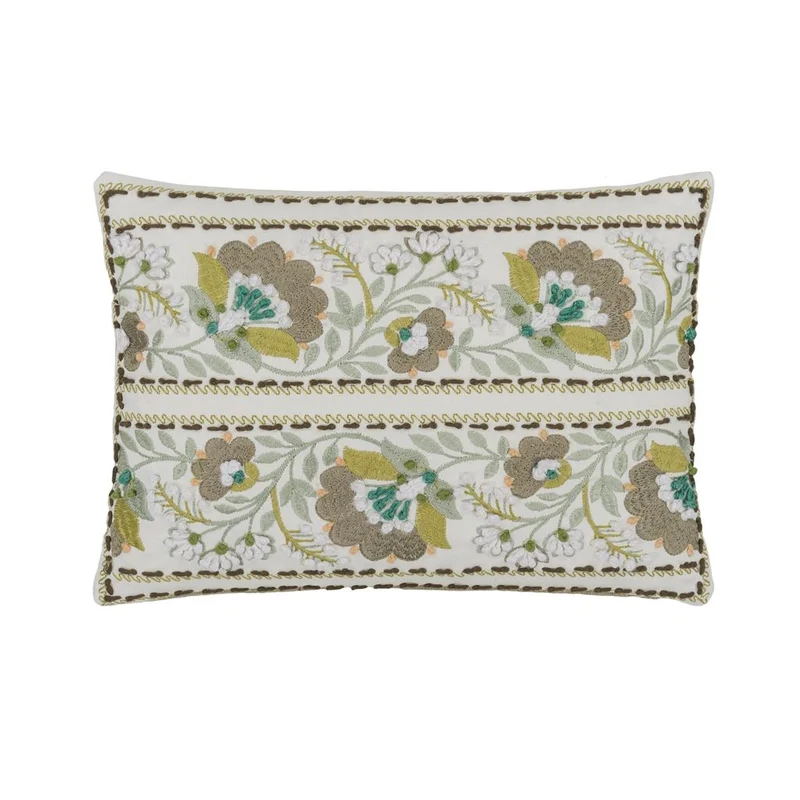 Kissen ENAMEL FLOWER CELADON, 40 x 30 cm
