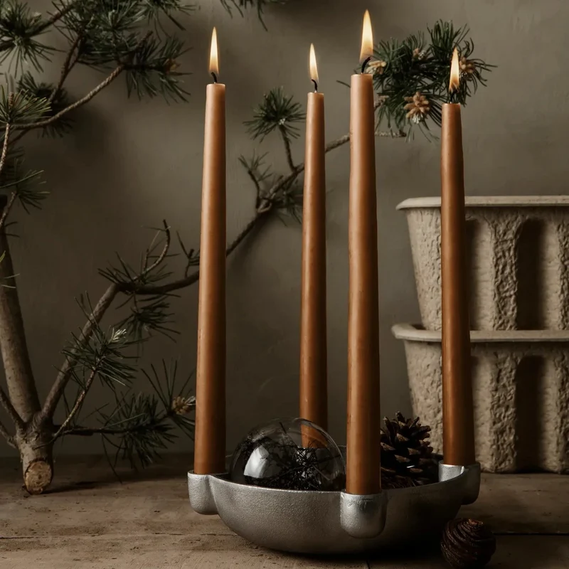 Bowl Adventskranz Kerzenschale Keramik, Aluminium & Messing - ferm LIVING