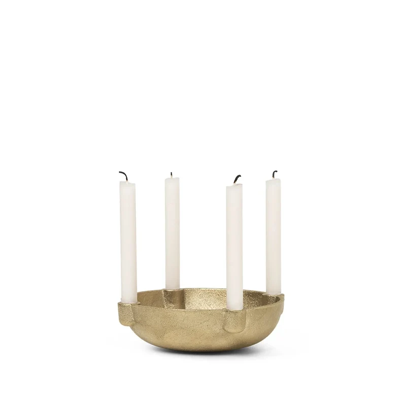 Bowl Adventskranz Kerzenschale Keramik, Aluminium & Messing - ferm LIVING