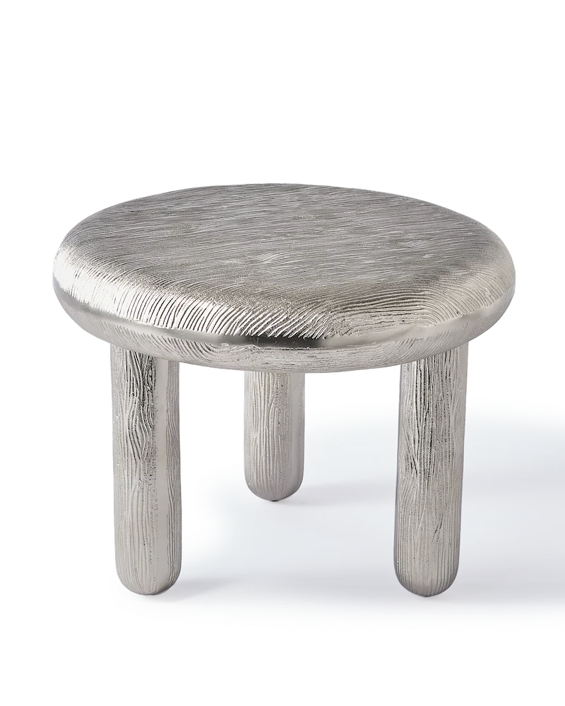 Thick Disk Side Table in silber