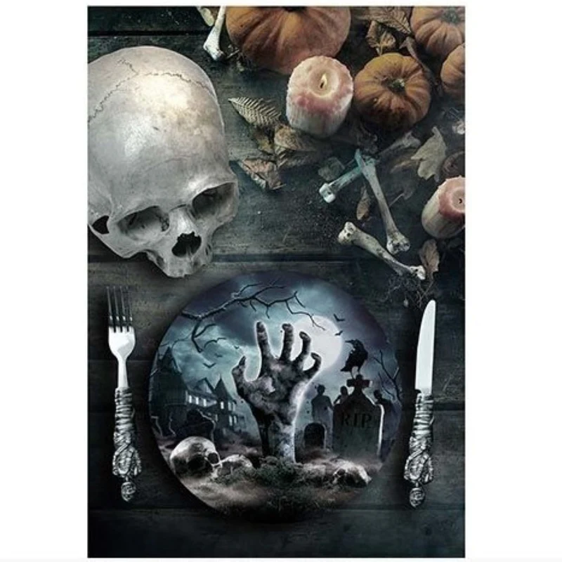 Halloween "Friedhof" | Pappteller Ø23cm/6Stk.