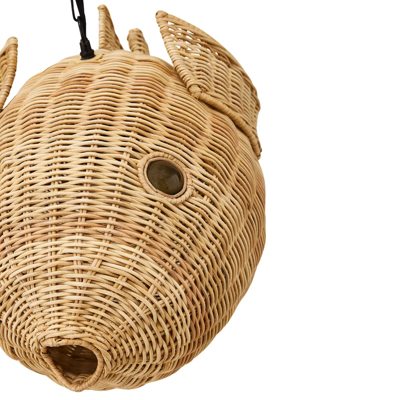 Hängeleuchte WICKER BLOW FISH, small
